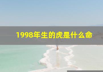 1998年生的虎是什么命