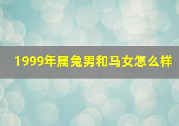 1999年属兔男和马女怎么样