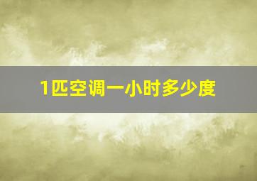 1匹空调一小时多少度