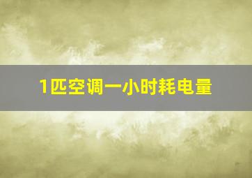 1匹空调一小时耗电量