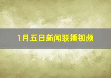 1月五日新闻联播视频