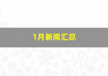 1月新闻汇总