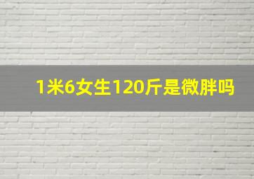 1米6女生120斤是微胖吗