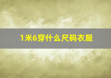 1米6穿什么尺码衣服