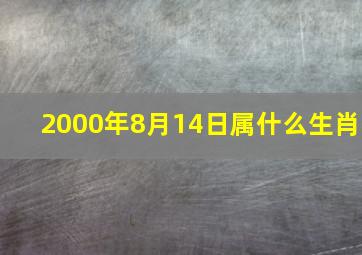 2000年8月14日属什么生肖