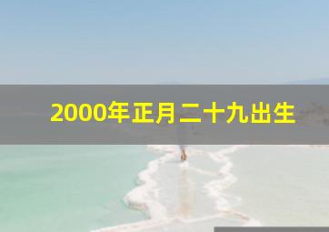 2000年正月二十九出生