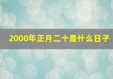 2000年正月二十是什么日子