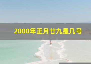 2000年正月廿九是几号