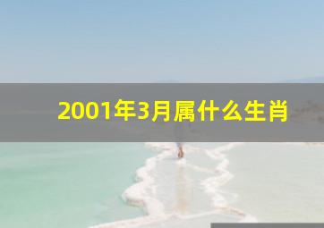 2001年3月属什么生肖