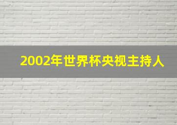 2002年世界杯央视主持人