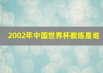 2002年中国世界杯教练是谁