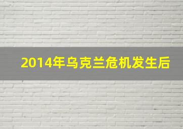 2014年乌克兰危机发生后