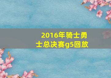 2016年骑士勇士总决赛g5回放