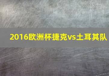 2016欧洲杯捷克vs土耳其队