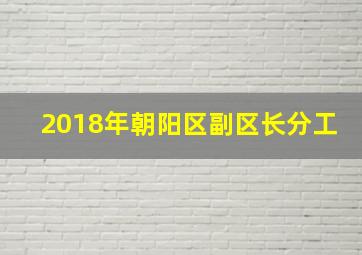 2018年朝阳区副区长分工