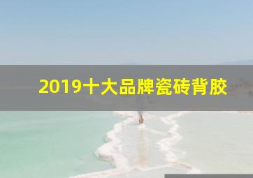 2019十大品牌瓷砖背胶