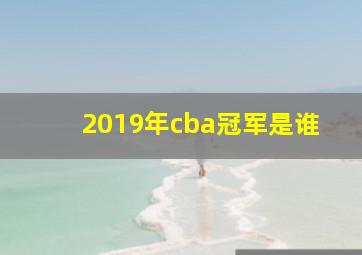 2019年cba冠军是谁