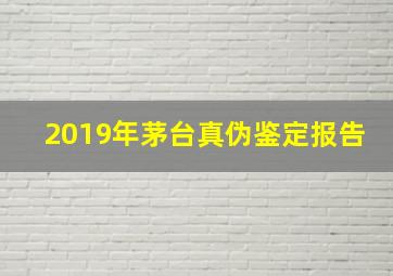 2019年茅台真伪鉴定报告