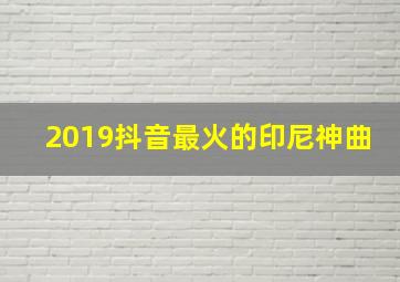 2019抖音最火的印尼神曲