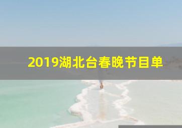 2019湖北台春晚节目单