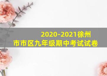 2020-2021徐州市市区九年级期中考试试卷