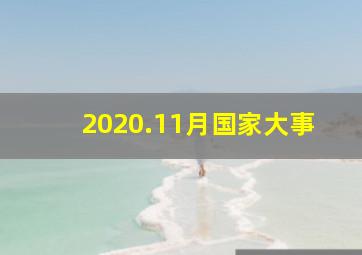 2020.11月国家大事