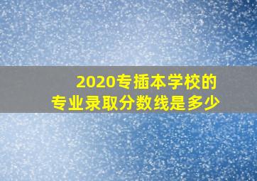 2020专插本学校的专业录取分数线是多少