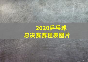 2020乒乓球总决赛赛程表图片