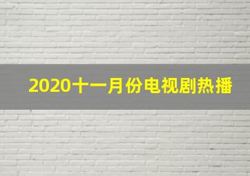 2020十一月份电视剧热播