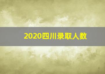 2020四川录取人数