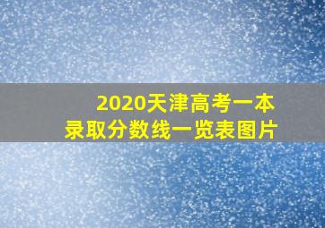 2020天津高考一本录取分数线一览表图片