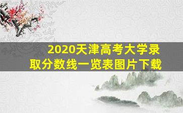 2020天津高考大学录取分数线一览表图片下载