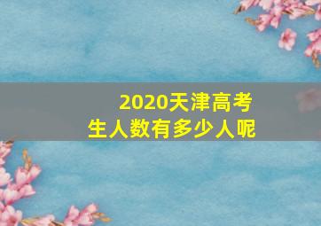 2020天津高考生人数有多少人呢