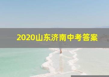 2020山东济南中考答案