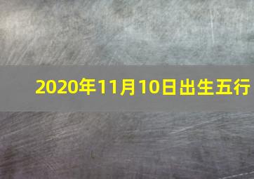 2020年11月10日出生五行