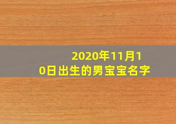 2020年11月10日出生的男宝宝名字