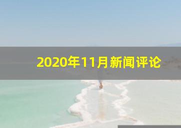 2020年11月新闻评论