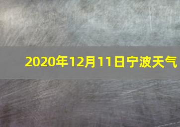 2020年12月11日宁波天气