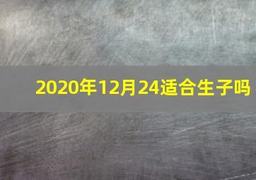 2020年12月24适合生子吗