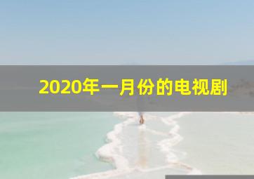 2020年一月份的电视剧