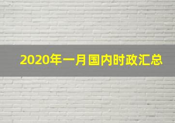 2020年一月国内时政汇总