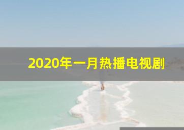 2020年一月热播电视剧