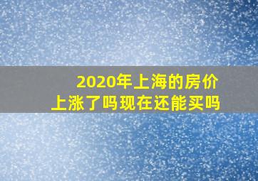 2020年上海的房价上涨了吗现在还能买吗