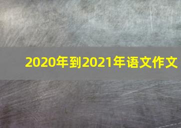 2020年到2021年语文作文