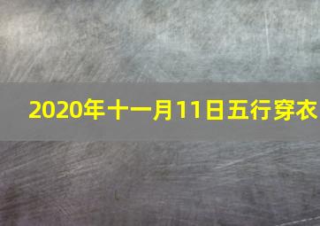 2020年十一月11日五行穿衣