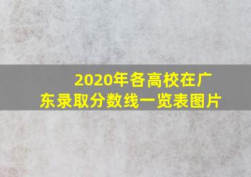 2020年各高校在广东录取分数线一览表图片