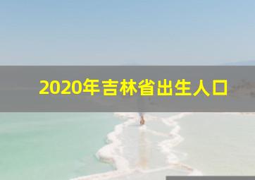 2020年吉林省出生人口