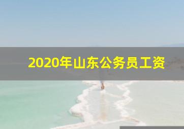 2020年山东公务员工资