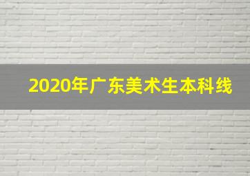 2020年广东美术生本科线