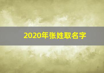 2020年张姓取名字